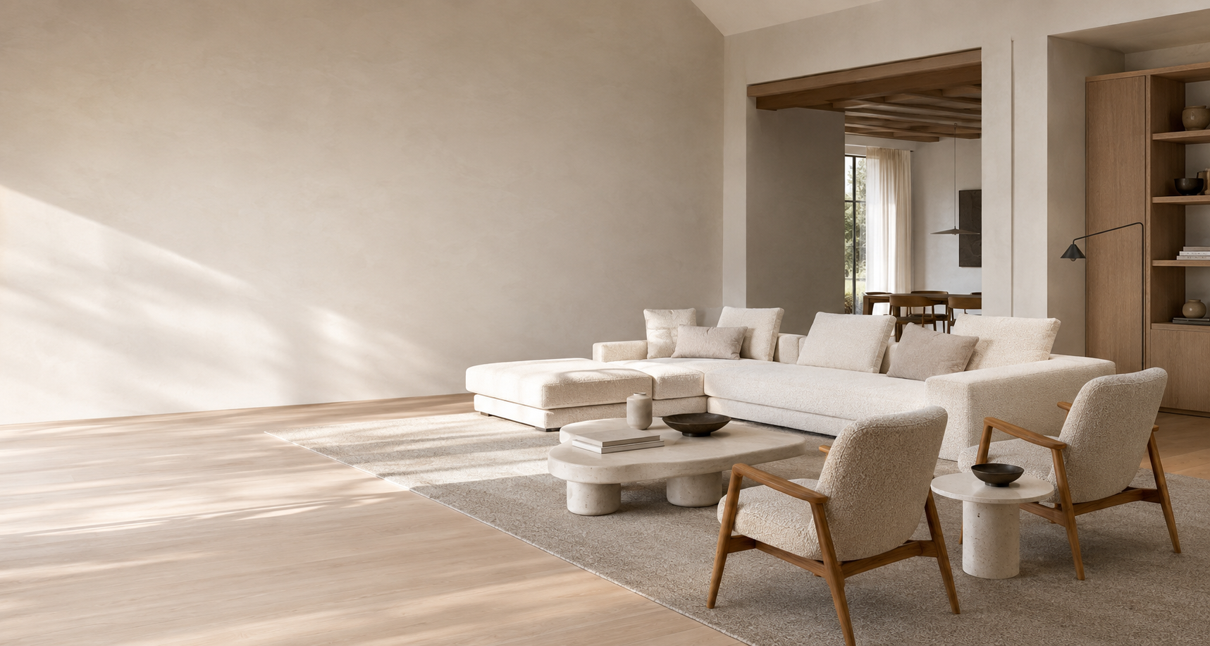 A bright contemporary furniture interior